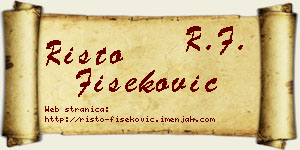 Risto Fišeković vizit kartica